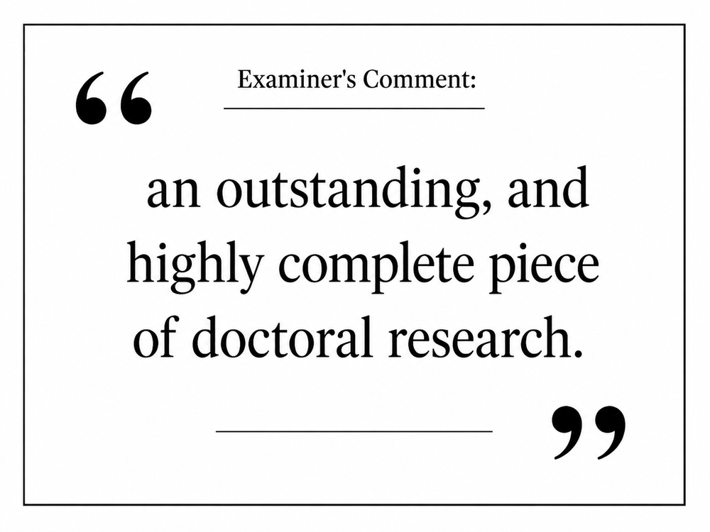 Examiner's comment: an outstanding, and highly complete piece of doctoral research